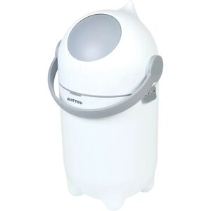 Nattou Cesto de fraldas - Branco/Cinza - Fácil de usar Nattou Cesto de fraldas - Branco/Cinza - Fácil de usar