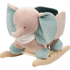 Nattou Elefanten Schaukelpferd - Weiches Plüsch-Kinderfahrzeug - Grün/Beige Nattou Elefanten Schaukelpferd - Weiches Plüsch-Kinderfahrzeug - Grün/Beige