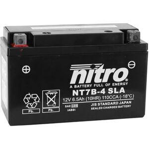 Batterie NITRO - NT7B-4-SLA - Batterie sans entretien pour motos et scooters Batterie NITRO - NT7B-4-SLA - Batterie sans entretien pour motos et scooters