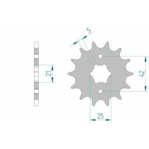 AFAM Steel Standard Front Sprocket 21301 - 520 Unisex AFAM Steel Standard Front Sprocket 21301 - 520 Unisex
