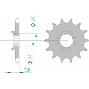 AFAM Steel Standard Front Sprocket - 24508 - 525 - Unisex AFAM Steel Standard Front Sprocket - 24508 - 525 - Unisex