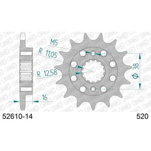 Afam 52610 - 520 Front Steel Sprocket - Motorcycle Gear Afam 52610 - 520 Front Steel Sprocket - Motorcycle Gear