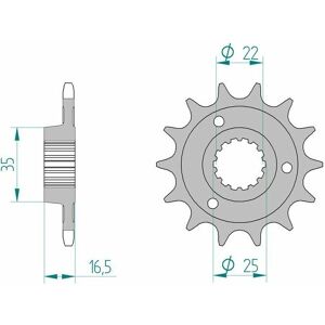 AFAM Steel Standard Front Sprocket - 52613 - 525 - Unisex - Front Sprocket AFAM Steel Standard Front Sprocket - 52613 - 525 - Unisex - Front Sprocket