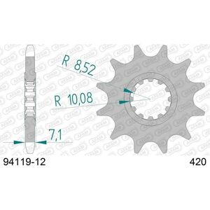 AFAM Chain Sprocket - 12T 420mm for Minarelli AM6 AFAM Chain Sprocket - 12T 420mm for Minarelli AM6