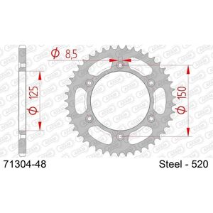 AFAM Steel Standard Rear Sprocket 71304 - 520 - Unisex AFAM Steel Standard Rear Sprocket 71304 - 520 - Unisex