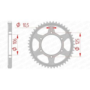 Pignon arrière en acier AFAM Modèle 86605 pour chaîne 525 - Pièce de moto - Publicité Pignon arrière en acier AFAM Modèle 86605 pour chaîne 525 - Pièce de moto - Publicité