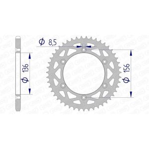 AFAM Aluminium Rear Sprocket - 520 Chain - Unisex - Durable AFAM Aluminium Rear Sprocket - 520 Chain - Unisex - Durable