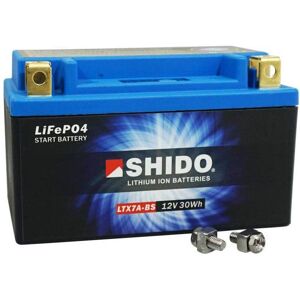 Batterie Lithium-Ion Moto Shido - 12V, 2.4Ah, Modèle LTX7A-BS Batterie Lithium-Ion Moto Shido - 12V, 2.4Ah, Modèle LTX7A-BS