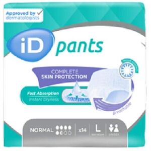 Culotte absorbante ID Pants L Normal - Produits d'incontinence - Publicité Culotte absorbante ID Pants L Normal - Produits d'incontinence - Publicité