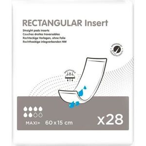 Serviette Rectangulaire Maxi+ 60x15 cm, Protection d'Incontinence, Pack de 28 Serviette Rectangulaire Maxi+ 60x15 cm, Protection d'Incontinence, Pack de 28