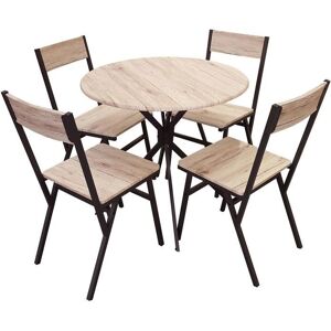 Ensemble salle à manger rond 80 cm avec 4 chaises - DARCY - Publicité Ensemble salle à manger rond 80 cm avec 4 chaises - DARCY - Publicité