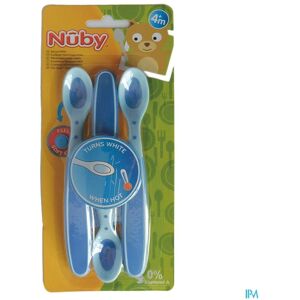 Nuby Couverts sensibles à la température - 3 Pack - Rose Nuby Couverts sensibles à la température - 3 Pack - Rose
