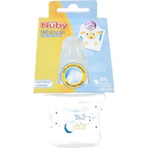 Nuby Biberón Little Moments - 180ml, Azul, Flujo lento Nuby Biberón Little Moments - 180ml, Azul, Flujo lento