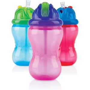 Nuby Garrafinha com Canudo Soft Flip-It - 360ml, 6 pcs, Azul/Rosa/Turquesa Nuby Garrafinha com Canudo Soft Flip-It - 360ml, 6 pcs, Azul/Rosa/Turquesa