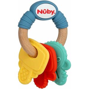 Nûby Baby Teether - Wooden and Silicone Keys 3m+ Nûby Baby Teether - Wooden and Silicone Keys 3m+