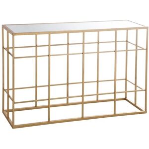 Console en métal et verre doré J-Line - 120cm - Publicité Console en métal et verre doré J-Line - 120cm - Publicité