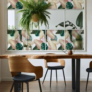 Sticker Opaco Foglie Tropicali Privacy Finestra - 40x200cm Sticker Opaco Foglie Tropicali Privacy Finestra - 40x200cm