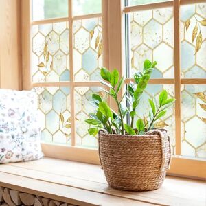 Ambiance Sticker Opaker Privatsphäre Vinyl - Elegantes Wabendesign - 40x100cm Ambiance Sticker Opaker Privatsphäre Vinyl - Elegantes Wabendesign - 40x100cm