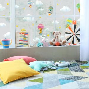 AMBIANCE STICKER Pellicola Privacy Animali in Mongolfiera AMBIANCE STICKER Pellicola Privacy Animali in Mongolfiera