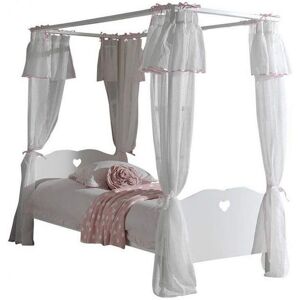 Vipack Amori Himmelbett - 90x200cm, Weiß, Elegant Vipack Amori Himmelbett - 90x200cm, Weiß, Elegant