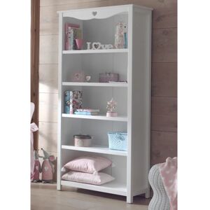 Vipack Amori Bücherregal - Herz Ausschnitt - Weiß - 90x40x190cm Vipack Amori Bücherregal - Herz Ausschnitt - Weiß - 90x40x190cm