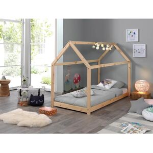 VIPACK Cabane Letto per Bambini - Legno di Pino Naturale 90x200cm VIPACK Cabane Letto per Bambini - Legno di Pino Naturale 90x200cm