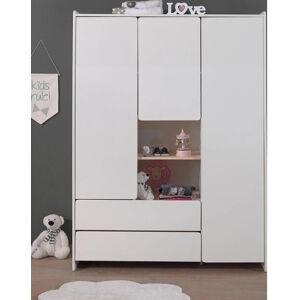 Vipack Kiddy Kleiderschrank - 3-türig Weiß MDF Vipack Kiddy Kleiderschrank - 3-türig Weiß MDF