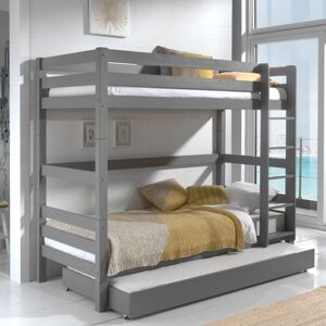 VIPACK Pino Etagenbett - Kindersicheres Kiefer, Grau VIPACK Pino Etagenbett - Kindersicheres Kiefer, Grau