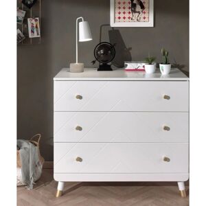 Vipack Billy Weiß Sideboard - 3 Schubladen Vipack Billy Weiß Sideboard - 3 Schubladen