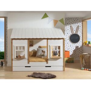 VIPACK Kinderbett - 90x200cm, Braun (Weiß, Kiefer) - Kinderbett VIPACK Kinderbett - 90x200cm, Braun (Weiß, Kiefer) - Kinderbett