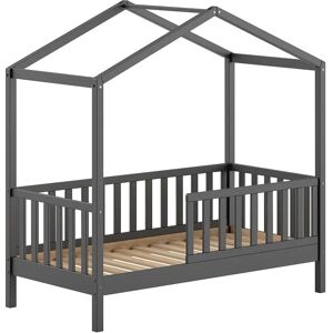 HOME AFFAIRE Kids Bed with Roof & Guardrail - Kids Bed HOME AFFAIRE Kids Bed with Roof & Guardrail - Kids Bed