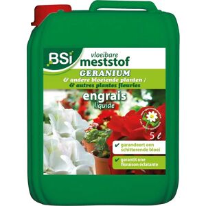 Engrais minéral BSI pour Géraniums - Micro-éléments, 5L - Publicité Engrais minéral BSI pour Géraniums - Micro-éléments, 5L - Publicité
