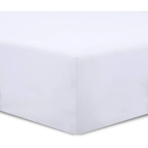 Drap Housse Vision 140x190cm Blanc - Supérieur - Publicité Drap Housse Vision 140x190cm Blanc - Supérieur - Publicité