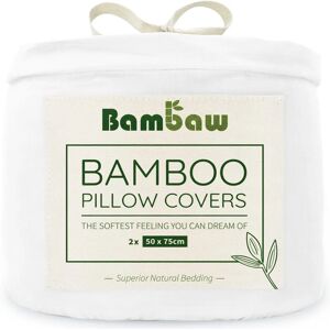 Fundas de almohada de bambú - 50x75 Blanco - Bambaw Fundas de almohada de bambú - 50x75 Blanco - Bambaw