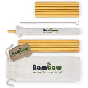 Pajitas de bambú Bambaw - 22 & 13 cm - Reutilizables ecológicas Pajitas de bambú Bambaw - 22 & 13 cm - Reutilizables ecológicas