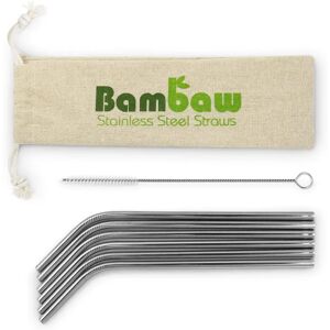 Pajillas de Acero Inoxidable Bambaw - Pack de 6 - Accesorios ecológicos Pajillas de Acero Inoxidable Bambaw - Pack de 6 - Accesorios ecológicos