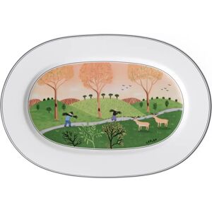Villeroy & Boch Naif Oval Serving Plate - 34cm Premium Porcelain Villeroy & Boch Naif Oval Serving Plate - 34cm Premium Porcelain
