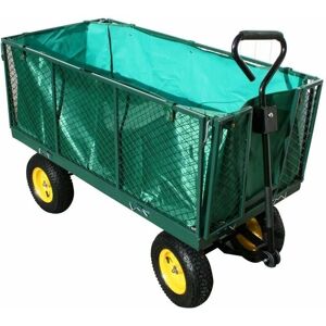 Varan Motors TC1840 Chariot de Jardin - Acier, 600kg Max, Côtés Pliables - Publicité Varan Motors TC1840 Chariot de Jardin - Acier, 600kg Max, Côtés Pliables - Publicité