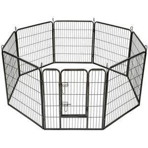 BC-ELEC 5663-1305 Enclos pour animaux à 8 panneaux - Résistant, Modulable, Noir - Publicité BC-ELEC 5663-1305 Enclos pour animaux à 8 panneaux - Résistant, Modulable, Noir - Publicité
