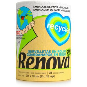 Renova Rolo de Papel de Cozinha Branco Reciclado - Rolo de Papel Renova Rolo de Papel de Cozinha Branco Reciclado - Rolo de Papel