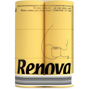 Renova 6 Rollo Amarillo 3-Capa Papel Higiénico Renova 6 Rollo Amarillo 3-Capa Papel Higiénico