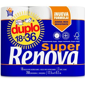 Papel Higiênico Renova Super Duplo - Comprimento Duplo, Macio & Absorvente Papel Higiênico Renova Super Duplo - Comprimento Duplo, Macio & Absorvente