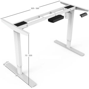 IVOL Scrivania regolabile elettrica - 180x80 cm - Bianco IVOL Scrivania regolabile elettrica - 180x80 cm - Bianco