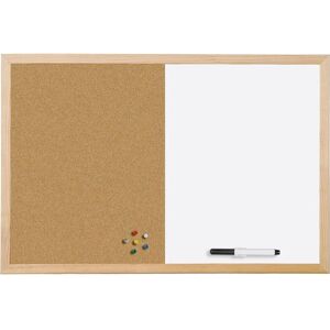 Bi-office Mixed Board - Wooden Frame - 400x300mm - Pack of 2 Bi-office Mixed Board - Wooden Frame - 400x300mm - Pack of 2
