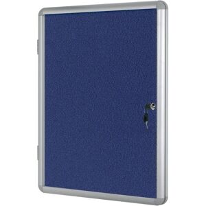 Bi-Office Lockable Internal Display Case - 1110x930mm Blue Felt Aluminium Frame VT640107150 Bi-Office Lockable Internal Display Case - 1110x930mm Blue Felt Aluminium Frame VT640107150