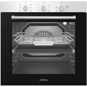 Forno Embutido Elétrico Orima 80L - 8 Funções, Preto/Inox Forno Embutido Elétrico Orima 80L - 8 Funções, Preto/Inox