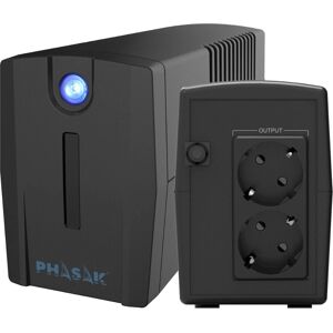 Phasak Ottima 660VA UPS - Ligne-Interactive - 2 Prises - Publicité Phasak Ottima 660VA UPS - Ligne-Interactive - 2 Prises - Publicité