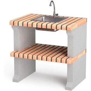 Movelar - Módulo de Cocina Exterior - Gris, Naranja - 86.5x58x58 cm Movelar - Módulo de Cocina Exterior - Gris, Naranja - 86.5x58x58 cm