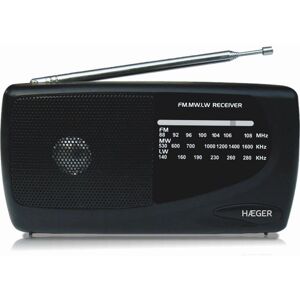Radio Portable Noir Haeger PR-TRI.002A - Publicité Radio Portable Noir Haeger PR-TRI.002A - Publicité