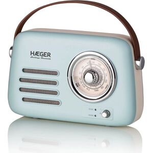 Rádio Vintage Bluetooth Haeger - 12h Bateria, FM USB AUX Rádio Vintage Bluetooth Haeger - 12h Bateria, FM USB AUX